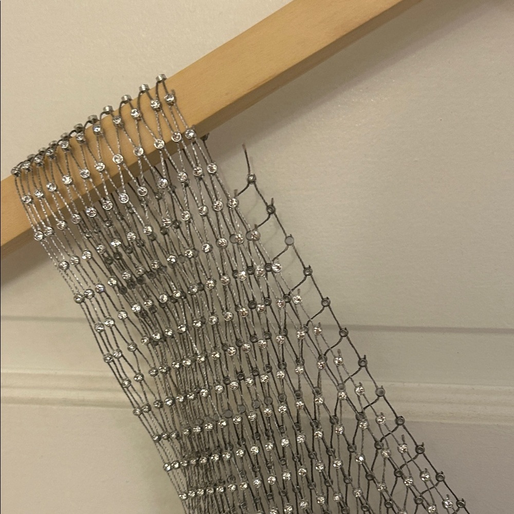 Silver Rhinestone Mesh Top - Picture 4 of 5